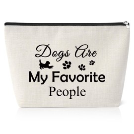 Dog Lovers Gift for Women Makeup Bag Dog Theme Mum Gifts for Friend Sister Puppy Mom Birthday Pet Gifts for Dogs Owners Zipper Pouch Funny Presents for Women Cosmetic Bag