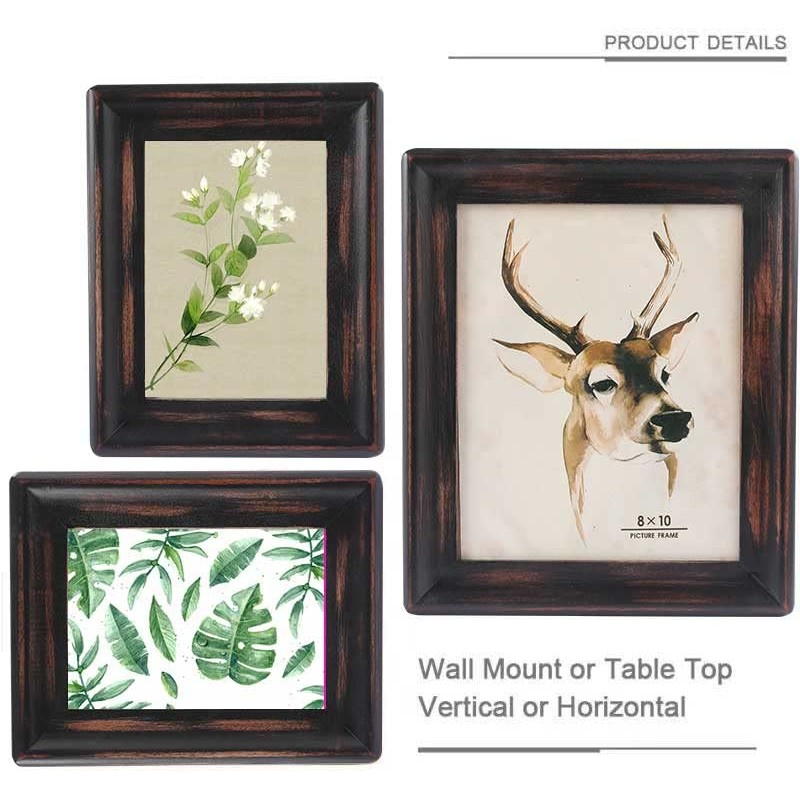 icheesday Rustic Picture Frame 5x7,Table Top or Wall Hanging Photo