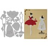 GLOBLELAND Dress Lady Metal Cutting Dies Stencils Dress Metal Die