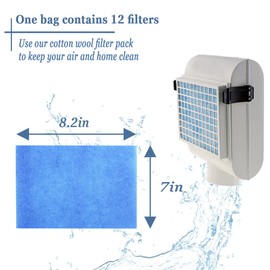 Polyester Dryer Vent Filters Replacement for Better Vent Indoor Dryer Vent (Set of 12)