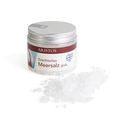 Coarse Sea Salt for Salt Mill, 200 g Refill Salt from Greece, ARISTOS (Sea Salt Natural)