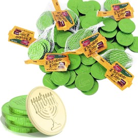 St. Patrick's White Chocolate with Green Foil Kosher Dairy Chocolate (6 Mesh Bags)