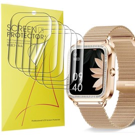 Compatible for Erkwei Smartwatch Screen Protector, Lamsahw Full Coverage TPU Clear Film Compatible for Erkwei Smartwatch-1.59 Inches (TPU-6 Pack)