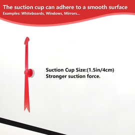 HOOJOJO Large Arrow Spinner, 11.8 in/30 cm, Red Plastic with Suction Cup, Spinners Game for Classroom Activities, Math Games Teacher Supplies, Teaching Tools for Elementary School, Party Board Games