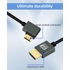 YANBORONSN 8K Left Angle Mini HDMI to HDMI Coiled Cable