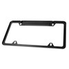 Black Stainless Steel License Plate Frame (Black/Chrome Flag with Thin