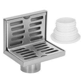 Corner Floor Drain 304 Stainless Steel Surfaces Drawing Process L Shaped Side Floor Drain for Bathroom Kitchen Balcony