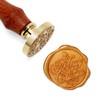 Mceal Wax Seal Stamp, Brass Seal with Wooden Handle, Merry
