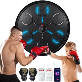 jiaao Music Boxing Machine, 2024 Smart Bluetooth Music Boxing Machine with Gloves – Wall-Mounted Boxing and Punching Trainer for Adults & Kids, Perfect for Home Gyms & Fitness Lovers