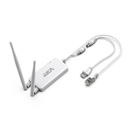 Vonets VAP11S Mini WiFi Bridge/Wireless Repeater/WiFi Router/WiFi to Wired Converter 2.4GHz Industrial with 2 RJ45 Ethernet Ports and 2 External Antennas, Great Partner for Electronic Scale, PLC, DVR