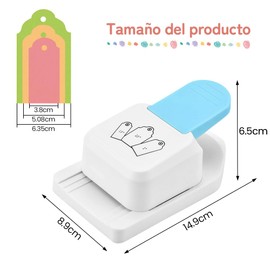 Perforadora de Esquinas de Papel 3 en 1, DIY Home Sin Esfuerzo Paper Craft Gift Tag Punch Fabricación de Tarjetas Fotográficas Y Cortador de álbumes de Recortes para Manualidades Cartulina