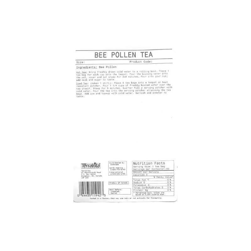 Bee Pollen Tea (50 tea bags, ZIN: 511942)