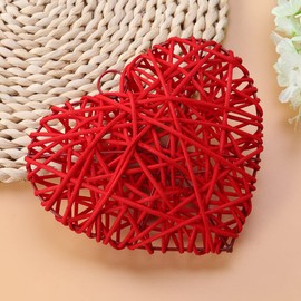 Gadpiparty 15cm Rattan Heart Decor for Rattan Heart Shape Takraw Home Wedding Decorations