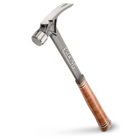 ESTWING Ultra Series Hammer - 15 oz Rip Claw Framing Hammer with Smooth Face & Genuine Leather Grip - E15S