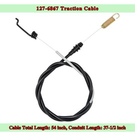 Wanotine 127-6867 Traction Cable for Toro Timemaster 30 inch Lawn Mower 20119, 20200, 20975, 20976, 20977, 20978, 21199, 21199HD, 21200, Replaces Toro Timemaster 30'' Traction Cable