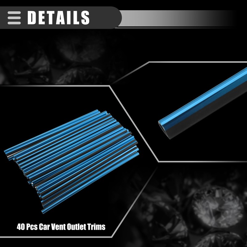 X AUTOHAUX Car Vent Outlet Trims, Insert Strip Line, 16.4ft,