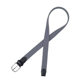 DWOY Elastic Fabric Belt Braided Belt for Men and Women, gray