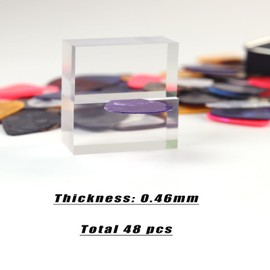 Thin Guitar Picks,48 Pcs Fishkonw Guitar Picks for Acoustic Guitar,Thin Guitar Pics for Bass Guitar