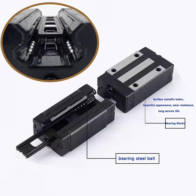 Coavoo HGH25 Linear Slider Bearing Blocks 2Pcs,25mm HG25 Linear Motion