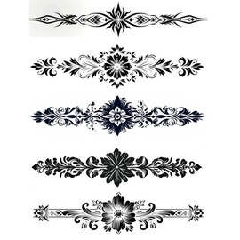 Joni5 Temporary Bracelet Tattoos Leg Tattoos Arm Tattoos 5 Sheets