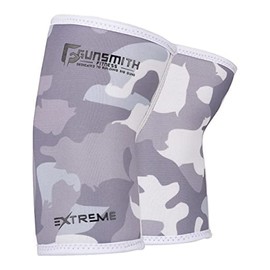 Gunsmith Fitness Elbow Sleeves Weightlifting - Neoprene Compression Gym Elbow Sleeves - Non Slip Elbow Gym Support - Breathable Elbow Wraps Weightlifting (Arctic Camo, XXL)
