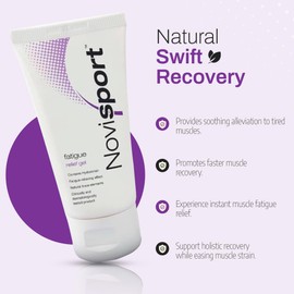 Novisport Fatigue Relief Gel 100ml – Sports Muscle Rub Muscle Recovery with Herbal Extracts