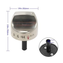 WB03K10265 Replacement Control Knob for GE Hotpoint Range C2S980SEM1SS, C2S980SEM2SS, C2S980SEM3SS Models by BLUE ELF