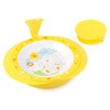 lulabi Bunny Melamine Dinner Plate Warm with Non-Slip Base, Yellow