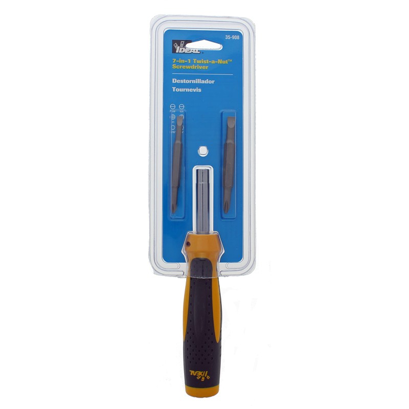 IDEAL Electrical 35-908 Twist-A-Nut™ Screwdriver – 7-In-1 Nut Driver w/