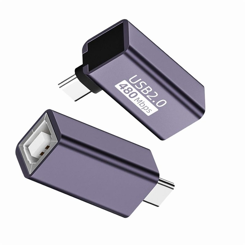 NFHK 2pcs/lot USB 2.0 B Female to Type C Male