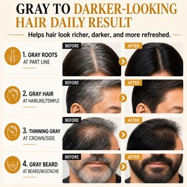 Gray Hair Reverse Bar Black Soap for Beard & Hair Darkening and Deep Cleaning Natural Solid Shampoo for Normal to Oily Hair 2-Pack