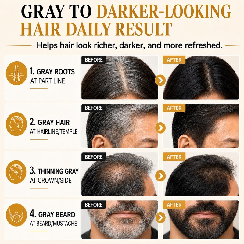 Gray Hair Reverse Bar Black Soap for Beard & Hair
