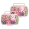 Paris Hilton 2-Pack Bento Style Snack Boxes, 7-Compartment Lunch Containers