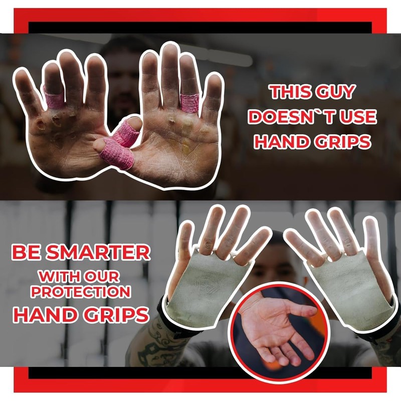 WARM BODY COLD MIND Leather Hand Grips - 3 Finger,