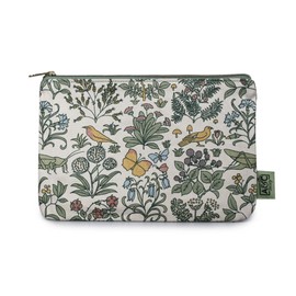 Half Moon Bay Apothecary's Garden - ACS Voysey - Multicolor 9.4 x 6 Inch 100% recycled cotton Zipper Make-Up Pouch, Multicolor, 9.4 x 6 Inch, Apothecary Garden