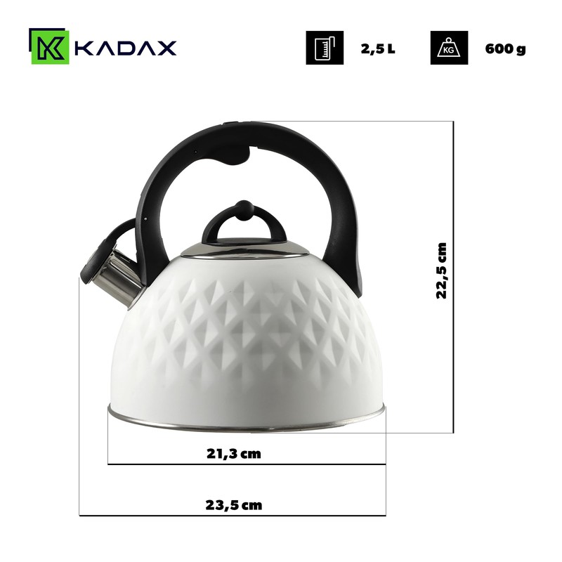 KADAX Stainless Steel Kettle, Enamel Kettle with Handle, Tea Kettle,