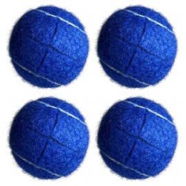 HiBallBall 4 Pack Precut Tennis Balls for Walkers, Heavy Duty Long Lasting Felt Pads for Furniture Legs and Floor Protection (Navy Blue)