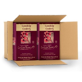 La Courtisane Cranberry Herbal Tea, Kosher, Gluten-Free, 6 Packs of 20 Teabags (120 Teabags Total)