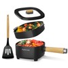 Audecook Hot Pot Electric 2L, Cermic Glaze Non-Stick Frying Pan