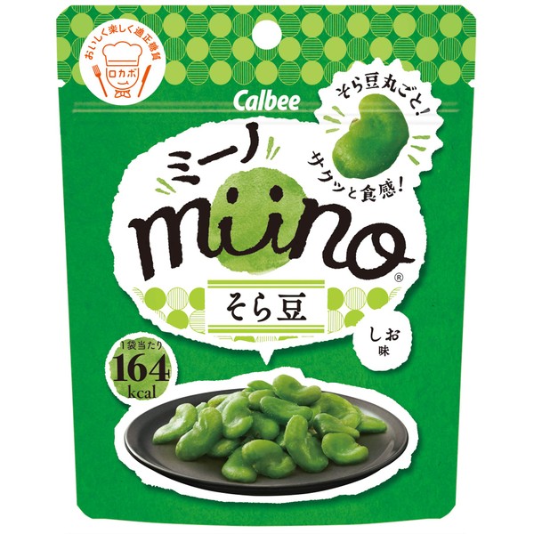 Calbee Miino Broad Bean Shio Flavor, 1.0 oz (28 g) x 12 Bags