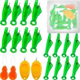 VONEEDL 50 PCS Fish Type Needle Threader Pack: for Side-Threading Sewing Machines & Hand Sewing Use