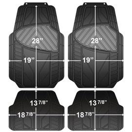 Armor All 79963 4-Piece Black/Grey Rubber All Season Floor Mat