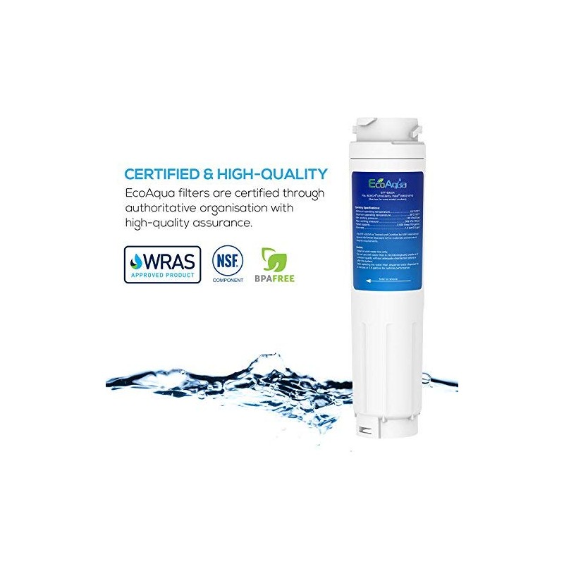 EcoAqua EFF-6025A Fridge Water Filter Compatible with Bosch Ultra Clarity