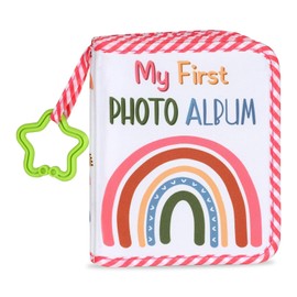 Baby's My First Family Album Soft Photo Cloth Book Boho Rainbow My First Book of Photos Baby Memory Album Gift Holds 4x6 Pictures for Babies Newborn Toddler & Kids Baby Shower