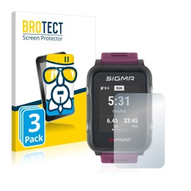 BROTECT Protective Glass for Sigma iD Free (Pack of 3) Protective Film Tempered Glass [Extremely Scratch-Resistant 9H, Anti-Fingerprint, Ultra Transparent]