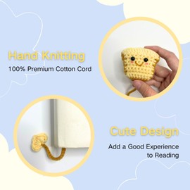Cute 3D Toast Crochet Bookmarks - Perfect Gifts for Book Lovers, Women, Kids, and Men, Book Marks for Reading Women, Book Lovers Gifts
