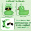 AOT Green Rubber Duck with Cute Frog Headband,Squeaky Duck for