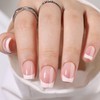 RTKHFZE Press on Nails Short - French Tip Press On