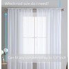 HLC.ME White Rod Pocket Sheer Voile Window Curtain Panels for