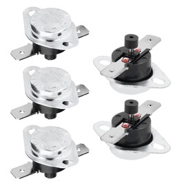 Fielect 5Pcs KSD301 Thermostat 130°C Normally Closed Temperature Control Switch Adjust Snap Disc Thermal Switch for Fireplace, Coffe Maker